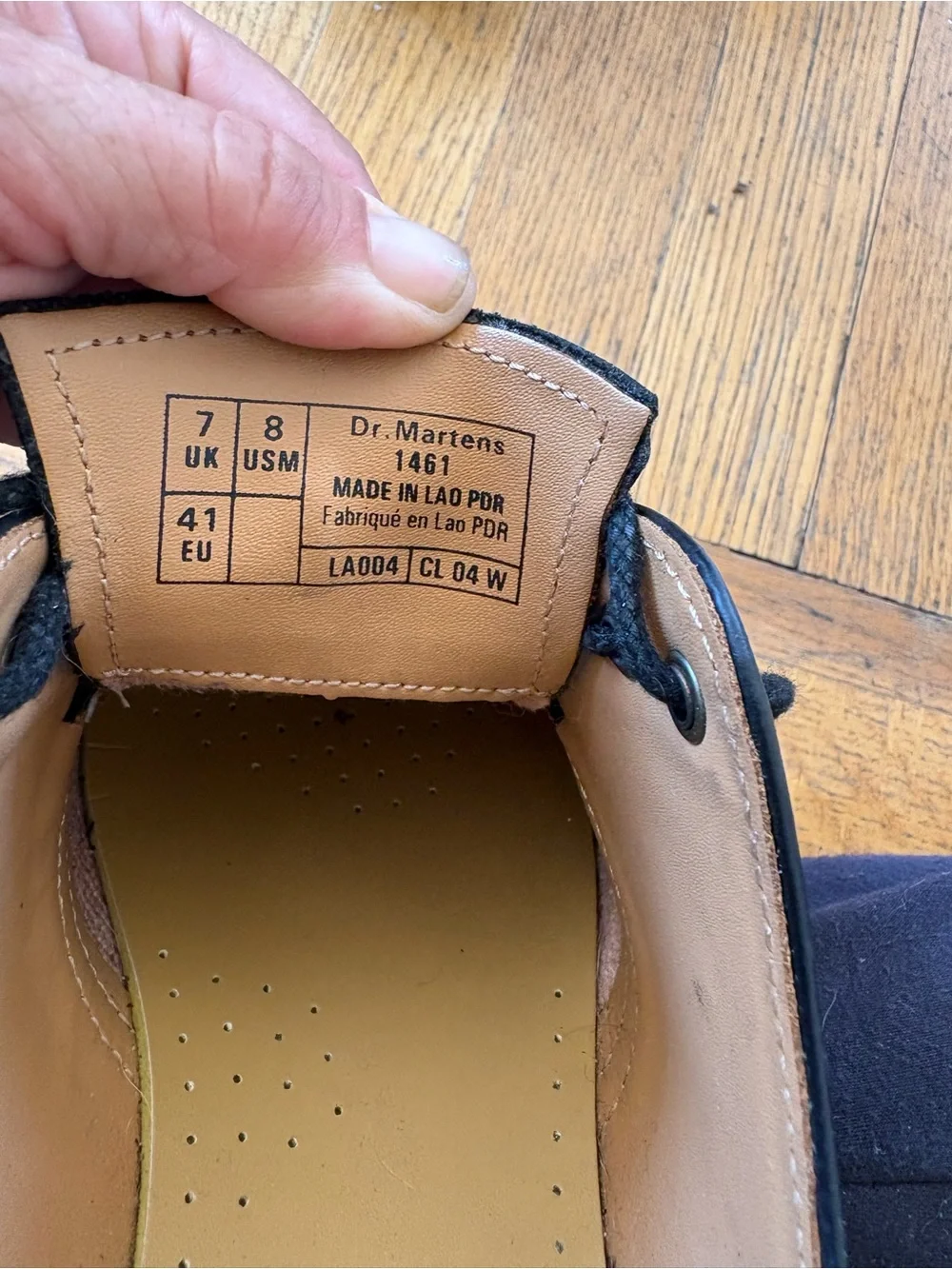 Dr. Martens 1461 Tan Leather Low-Top Oxfords
